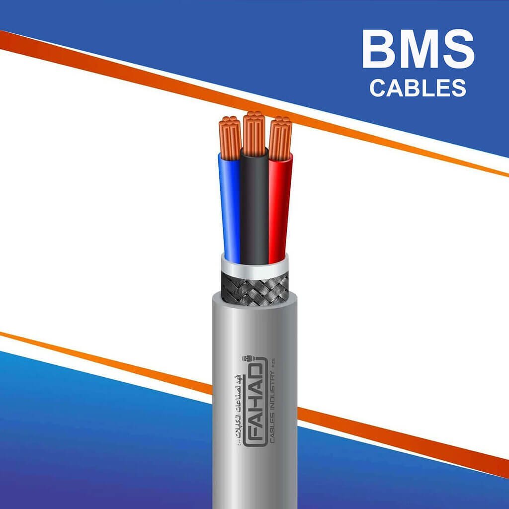 3 core BMS Cable braid shielded pvc 10 to 24 awg 305m